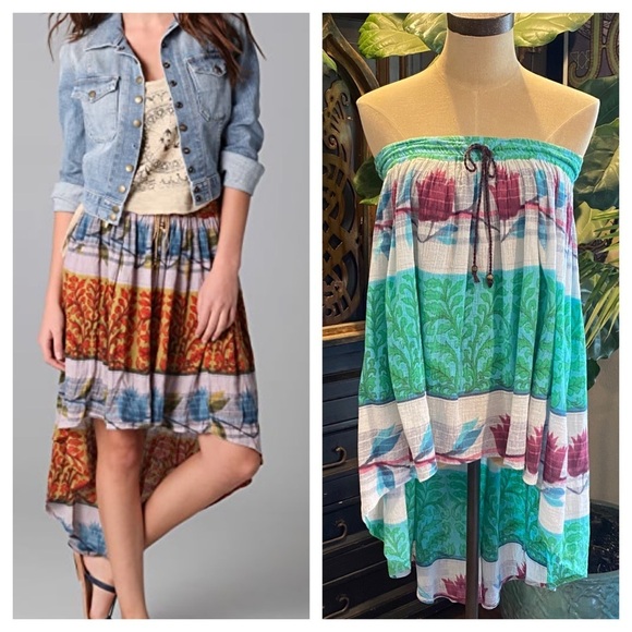 Free People Floral boho swingy skirt - Picture 1 of 16